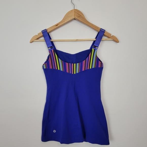 LULULEMON | Adjustable Strap Stripe Purple Tank Top Size 4 - Picture 3 of 3